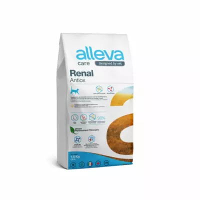Alleva Care Adult Cat Renal-Antiox — сухой диетический корм для взрослых кошек с хронической почечной недостаточностью, с яйцом и рыбой, гипоаллергенный