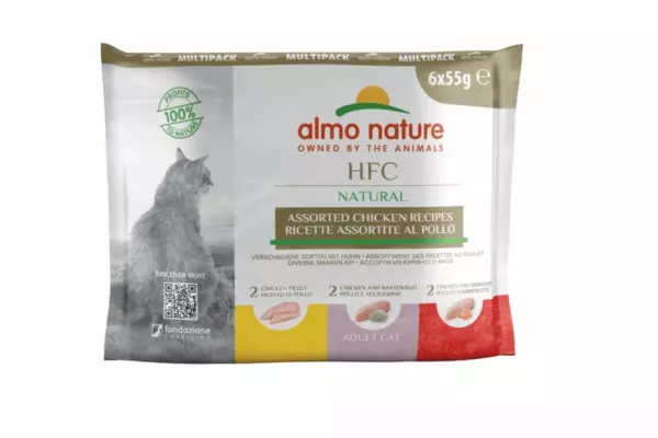 Almo Nature HFC Natural Ассорти с курицей для взрослых кошек (паучи)