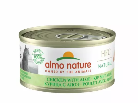 Almo Nature HFC Light Adult Cat Chicken with Aloe — Низкокалорийные консервы для взрослых кошек с курицей и алоэ