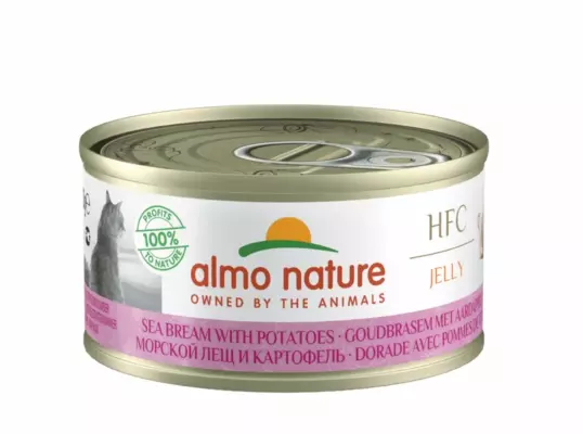 Almo Nature HFC Light низкокалорийные консервы для взрослых кошек с морским лещом и картофелем