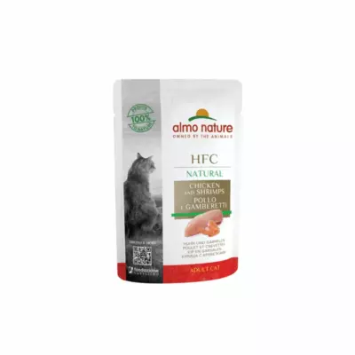 Almo Nature Classic с курицей и креветками для взрослых кошек, влажный, натуральный, беззерновой