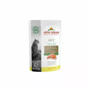 Almo Nature Classic Паучи для взрослых кошек с куриным филе и лососем
