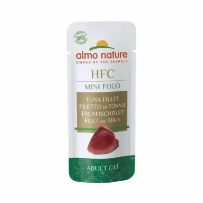 Almo Nature Green Label Mini Food Филе тунца для кошек, лакомство с 99% мяса