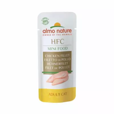 Almo Nature Green Label Mini Food Куриное филе для кошек всех возрастов, 99% мяса, супер-премиум класс