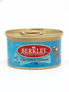 Berkley Adult Cat Chicken with Salmon in Sauce — консервы для взрослых кошек с курицей и лососем в соусе