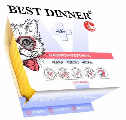 Best Dinner Vet Profi Gastrointestinal паштет с курицей для кошек с чувствительным пищеварением