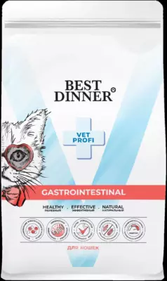 Best Dinner Vet Profi Gastrointestinal Полнорационный диетический легкоусваиваемый сухой корм для взрослых кошек при нарушениях пищеварения