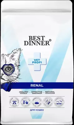 Best Dinner Vet Profi Renal для взрослых кошек при острой или хронической болезни почек, с курицей и рисом