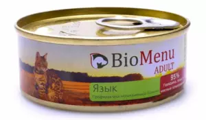 BioMenu Adult Мясной паштет с языком для взрослых кошек