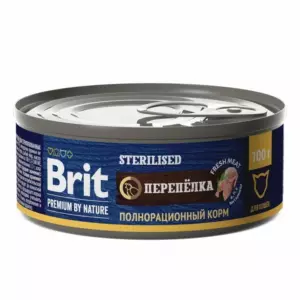 Brit Premium by Nature Sterilized с перепелкой влажный корм для стерилизованных кошек