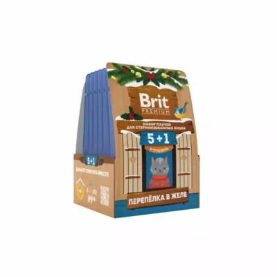 Brit Premium Sterilized для стерилизованных кошек с перепелкой в желе