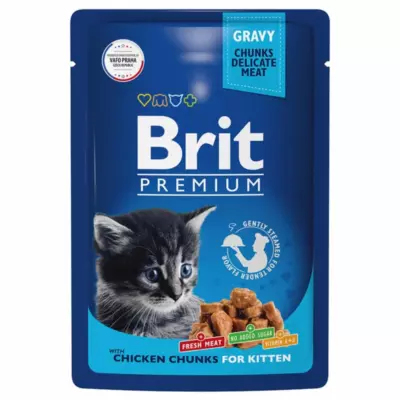 Brit Premium Влажный корм для котят с цыпленком в соусе