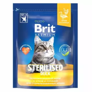 Brit Premium Cat Sterilised Duck & Chicken сухой корм с уткой и курицей для взрослых стерилизованных кошек
