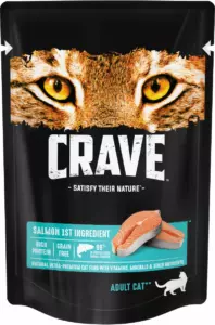 Crave Adult Cat Salmon беззерновой влажный корм для взрослых кошек с лососем