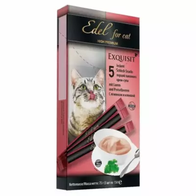 Edel For Cat Крем-суп с ягненком и клюквой для взрослых кошек