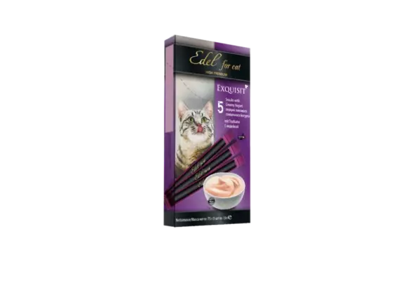 Edel Cat Сливочный йогурт с индейкой для взрослых кошек и котят, крем-суп