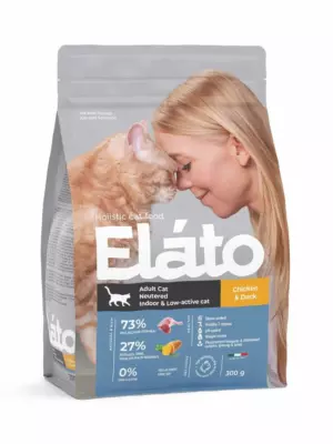 Elato Holistic для кастрированных котов и стерилизованных кошек с курицей и уткой