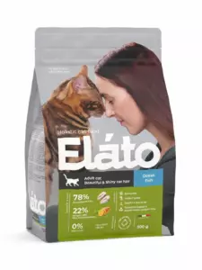 Elato Holistic Adult Cat Ocean Fish Beautiful & Shiny Cat Hair — сухой корм с рыбой для красивой шерсти взрослых кошек