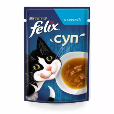 Felix Суп для взрослых кошек с треской