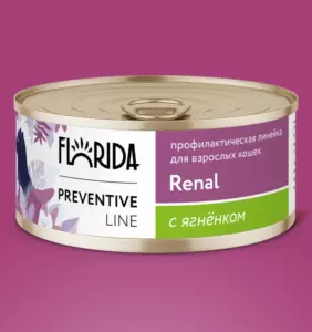 Florida Preventive Line Renal консервы для кошек с ягненком для поддержания здоровья почек