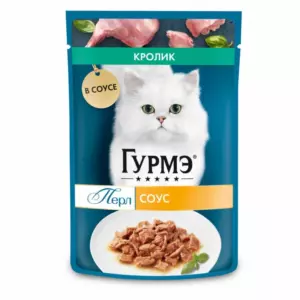 Gourmet Перл Нежное филе для взрослых кошек с кроликом в соусе