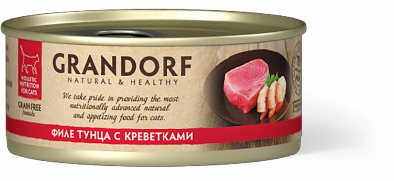 Grandorf Holistic Grain-Free Adult Cat Tuna Fillet with Shrimp Wet Food