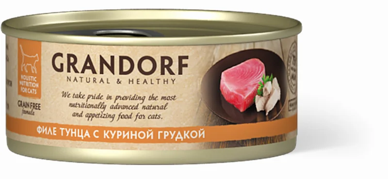 Grandorf Adult Cat Tuna Fillet & Chicken Breast Grain-Free Wet Food for Sensitive Digestion