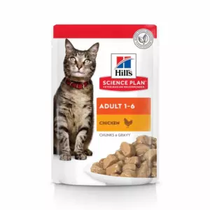 Hill’s Science Plan Adult Chicken Wet Cat Food for Vitality and Immune Support