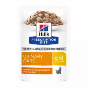 Hill’s Prescription Diet c/d Multicare Urinary Care для кошек при профилактике МКБ с курицей, кусочки в соусе