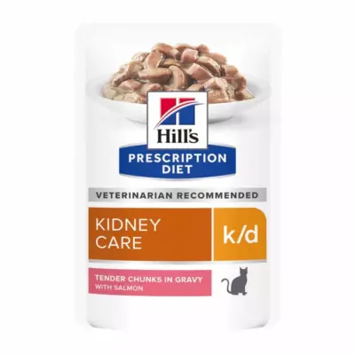 Hill’s Prescription Diet k/d Kidney Care влажный диетический корм для кошек при хронической болезни почек с лососем