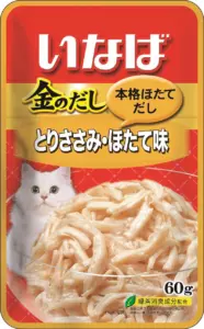 INABA Ciao Kinnodashi Влажный корм для кошек, куриное филе со вкусом морского гребешка в желе для взрослых кошек