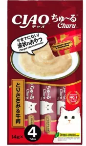 Inaba Ciao Churu Лакомство-пюре для взрослых кошек с куриным филе и говядиной