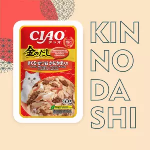INABA CIAO Kinnodashi Супер-премиум влажный корм для взрослых кошек с тунцом Магуро, тунцом Кацуо и крабом сурими