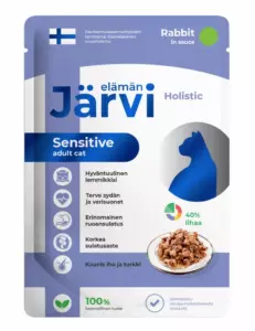 Jarvi Пауч для кошек с чувствительным пищеварением с кроликом, кусочки в соусе