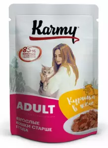 Karmy Adult Паучи с курицей в желе для кошек старше 1 года