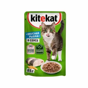 Kitekat Влажный корм для взрослых кошек с рыбой в соусе