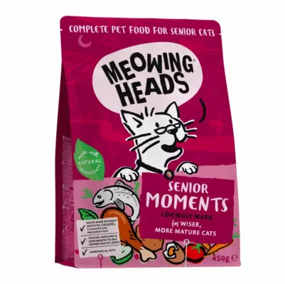 Meowing Heads Senior Moments для кошек старше 7 лет с лососем и яйцом «Мудрые года»