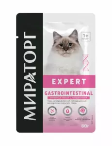 Мираторг Expert Gastrointestinal влажный корм для взрослых кошек с курицей и ягненком для чувствительного пищеварения
