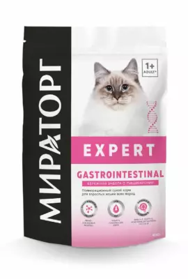 Мираторг Expert Gastrointestinal сухой корм для взрослых кошек всех пород с курицей при проблемах пищеварения