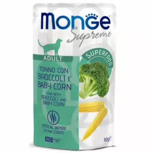 Monge Supreme Adult Cat с тунцом, брокколи и мини-кукурузой для взрослых кошек