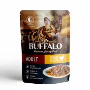 Mr.Buffalo Adult Chicken влажный корм для взрослых кошек с цыпленком в соусе