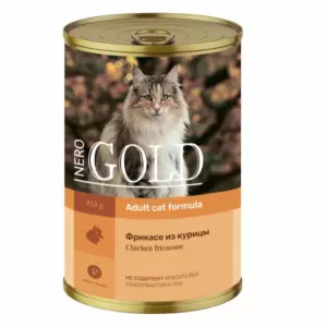 Nero Gold Фрикасе из курицы для взрослых кошек, кусочки в желе