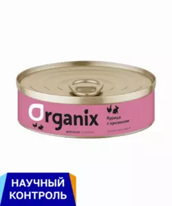 Organix Premium Консервированный корм с курицей и кроликом для котят
