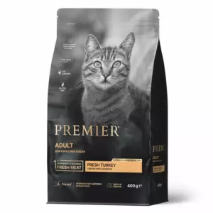Premier Fresh Turkey Adult для взрослых кошек с индейкой, низкозерновой, гипоаллергенный