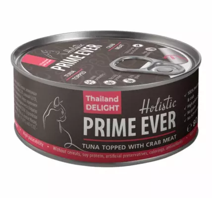 Prime Ever Holistic влажный корм для кошек с тунцом и крабом в желе