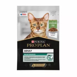 PRO PLAN Adult Maintenance влажный корм для взрослых кошек с ягненком в желе