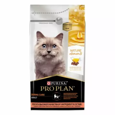 Pro Plan Nature Elements для взрослых кошек с высоким содержанием лосося для поддержания здоровья кожи и шерсти