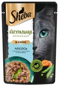 Sheba Nature’s Collection с лососем и горохом влажный корм для взрослых кошек