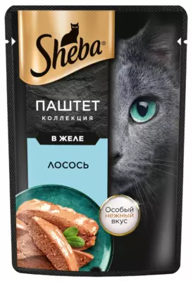 Sheba Нежный паштет с лососем в желе для взрослых кошек