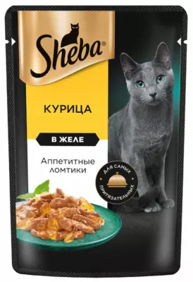 Sheba Ломтики в желе с курицей для взрослых кошек